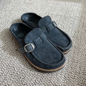 Navy Suede Birkenstock Moccasins - Practically New!